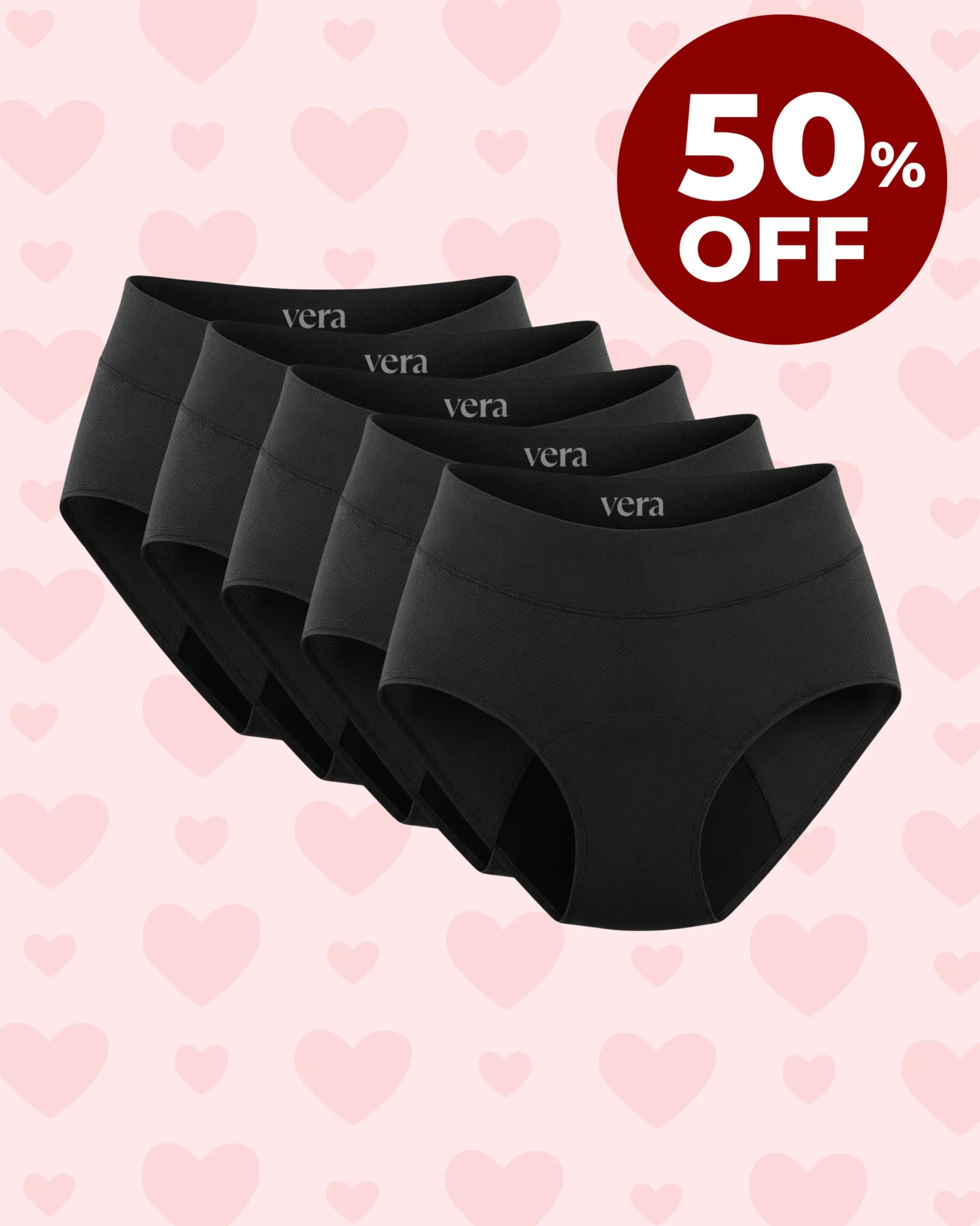 Vera's Signature Leakproof Underwear (5-Pack)