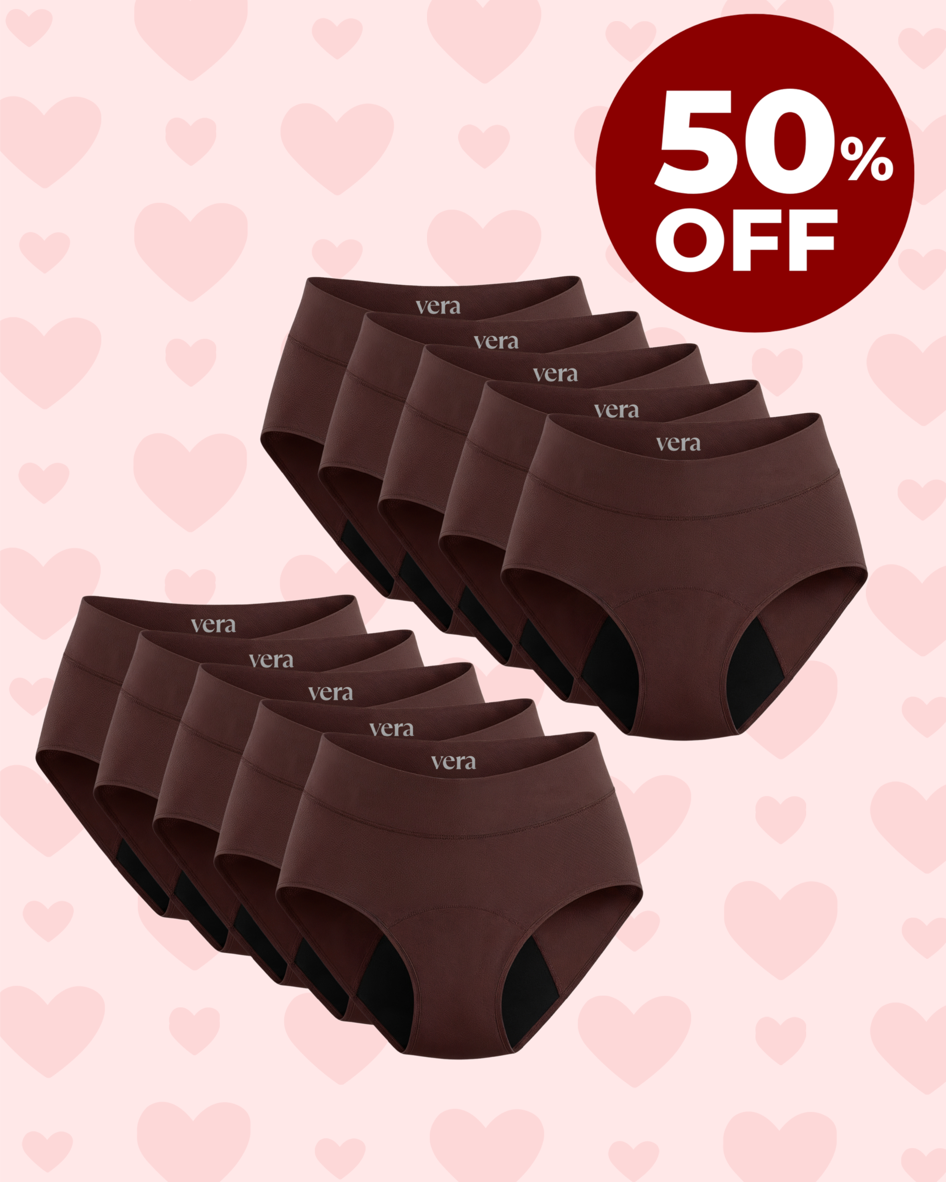 Vera's Signature Leakproof Underwear (10-Pack)